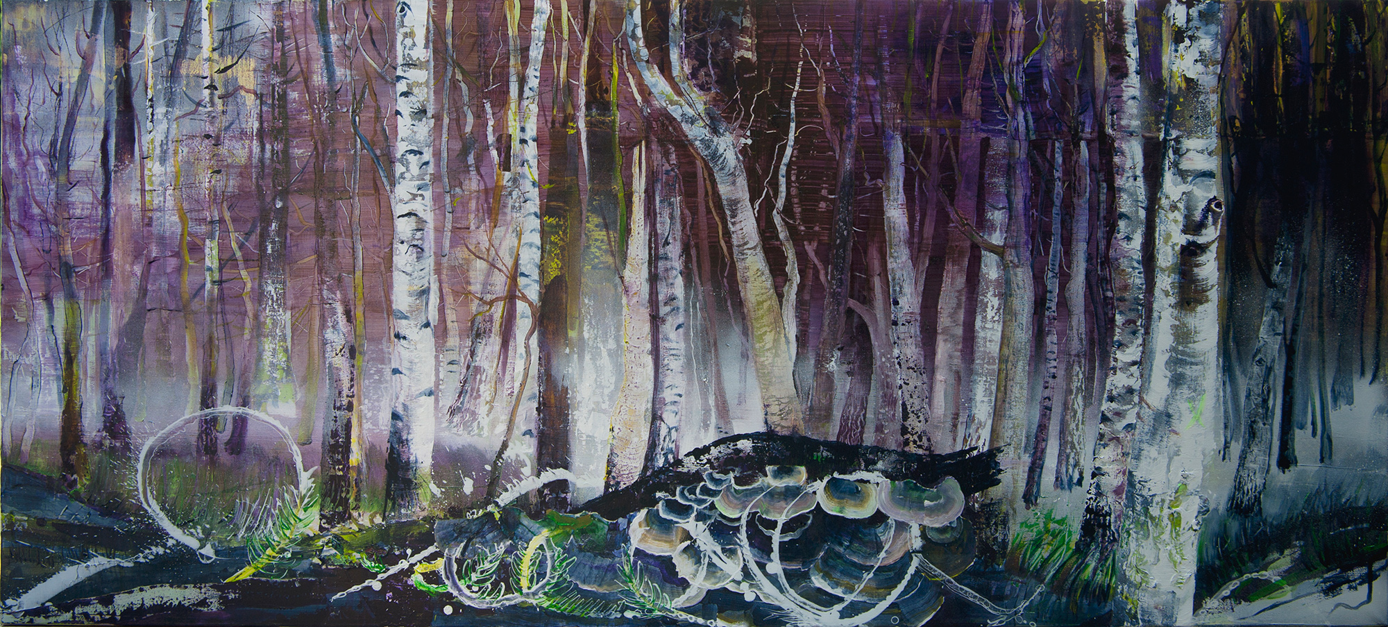 birch forest woodland landscape painting